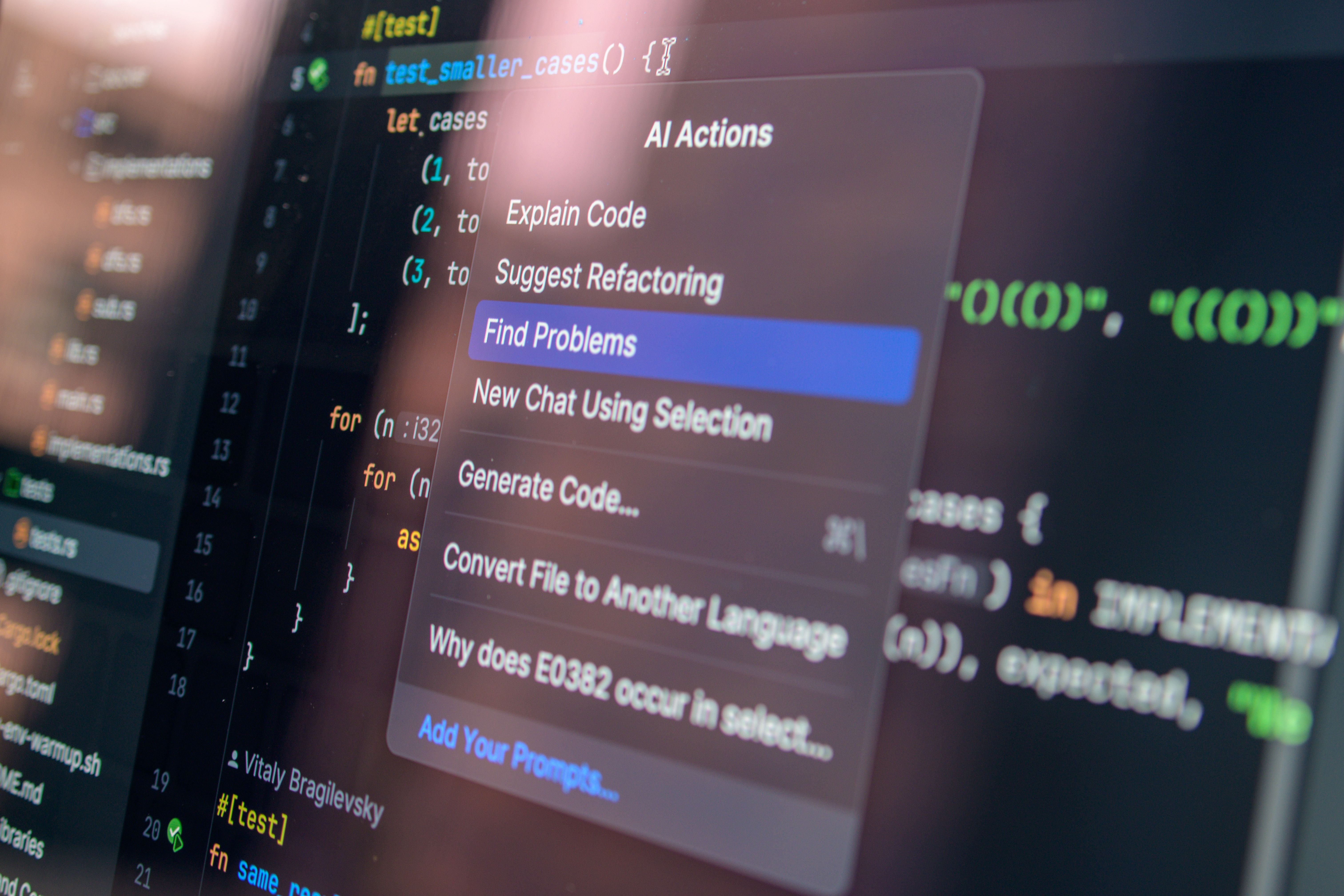 Code editor with modern development tools